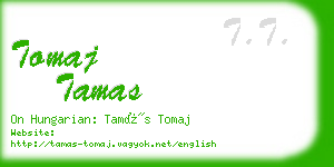 tomaj tamas business card